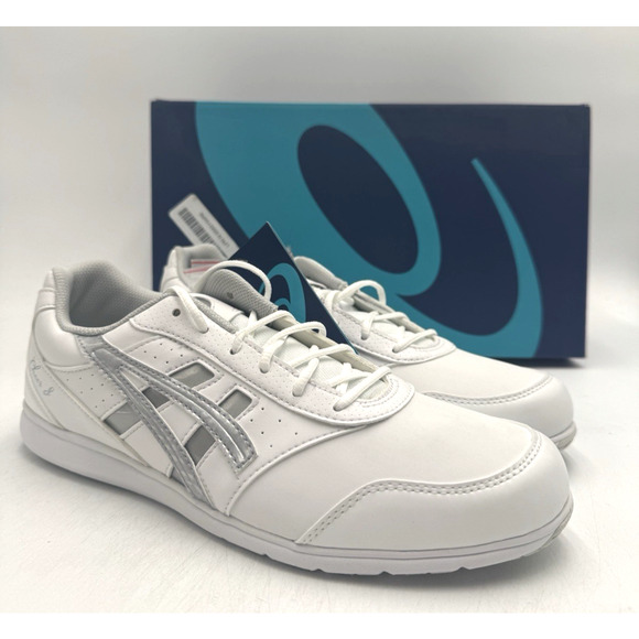 Asics CHEER 8 Women's NEW Athletic Sneaker White/Silver US Size 10 Medium - Picture 1 of 11